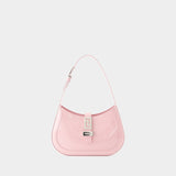 Sac Porté Épaule Small Hobo - Versace - Cuir - Rose