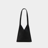 Sac Hobo Flap Japanese - Mm6 Maison Margiela - Cuir - Noir