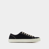 Bottines Tabi en Coton Noir et Blanche
