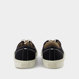 Bottines Tabi en Coton Noir et Blanche