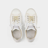 Baskets Evolution Low Top en Cuir Blanc
