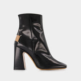 Bottines en Toile/Cuir Noir