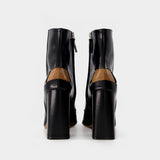 Bottines en Toile/Cuir Noir