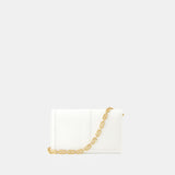 Wallet On Chain Greca Goddess - Versace - Cuir - Blanc