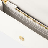 Wallet On Chain Greca Goddess - Versace - Cuir - Blanc