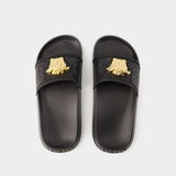 Mules Medusa Pool - Versace - Caoutchouc - Noir