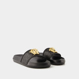 Mules Medusa Pool - Versace - Caoutchouc - Noir