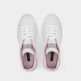 Sneakers Portofino - Dolce & Gabbana - Cuir - Blanc/Rose