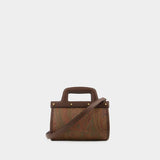 Sac À Bandoulière Top Handle - Etro - Cuir - Marron
