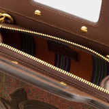 Sac À Bandoulière Top Handle - Etro - Cuir - Marron