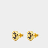 Boucles d'Oreille Icon - Versace - Métal - Noir