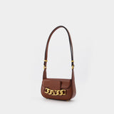 Sac Vlogo Chain Small en Cuir Marron