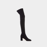 Cuissarde Noires en Tissu Noir
