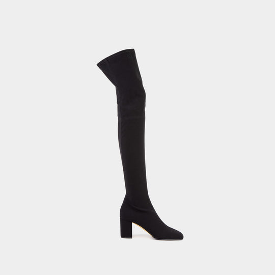 Cuissarde Noires en Tissu Noir