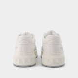 Baskets One Stud en Cuir Blanc