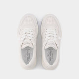 Baskets One Stud en Cuir Blanc
