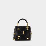 Sac À Main Roman Stud Small - Valentino Garavani - Cuir - Noir