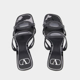 Sandales Chain 1967 T.100 - Valentino Garavani - Laiton - Noir