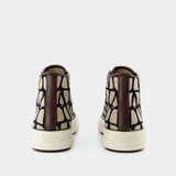 Sneakers Toile Iconographe - Valentino Garavani - Cuir - Multi