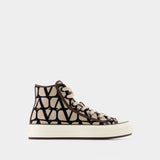 Sneakers Toile Iconographe - Valentino Garavani - Cuir - Multi