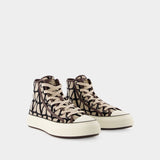 Sneakers Toile Iconographe - Valentino Garavani - Cuir - Multi