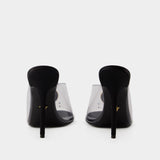Mules Evening - Versace - Fabric - Transparent/Noir