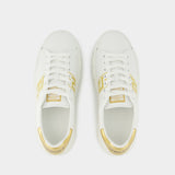 Sneakers La Greca - Versace - Broderie - Blanc/Doré
