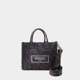 Tote Bag Medium Athena - Versace - Coton - Noir