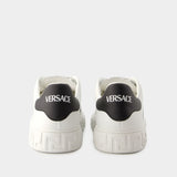 Sneakers Greca - Versace - Cuir - Blanc
