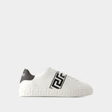 Sneakers Greca - Versace - Cuir - Blanc