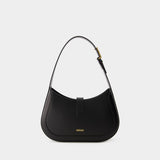 Sac Hobo Small Greca Goddess - Versace - Cuir - Noir
