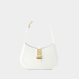 Sac Hobo Small Greca Goddess - Versace - Cuir - Blanc