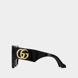 Lunettes de Soleil en Acétate Noir/Gris