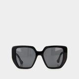 Lunettes de Soleil en Acétate Noir/Gris