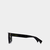 Lunettes de Soleil en Injection Noir/Vert