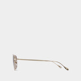 Lunettes De Soleil - Gucci - Métal - Doré/Marron