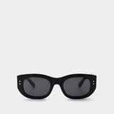 Lunettes De Soleil - Gucci - Acétate - Noir/Gris