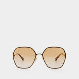 Lunettes De Soleil - Chloé - Métal - Doré/Orange