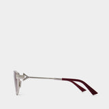 Lunettes De Soleil - Bottega Veneta - Métal - Argenté/Violet