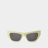 Lunettes De Soleil - Bottega Veneta - Acétate - Jaune/Gris