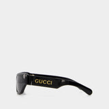 Lunettes De Soleil - Gucci  - Acétate - Noir