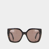 Lunettes De Soleil - Gucci  - Acétate - Marron