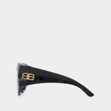 Lunettes De Soleil - Balenciaga  - Acétate - Noir