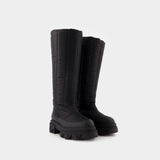 Bottines Tall Puffer en Poly Noir