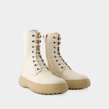 Bottes Winter Gommini - Tod's - Cuir - Blanc