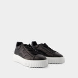 Sneakers H-Stripes Allacciato - Hogan - Cuir - Noir
