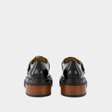 Mocassins Gomma Allacciata Cinturino - Tod's - Cuir - Noir