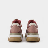 Baskets Hyperactive Allacciato en Cuir Rose
