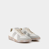 Baskets Replica Low Top en Cuir Blanc