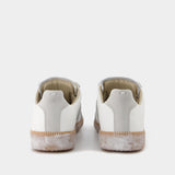 Baskets Replica Low Top en Cuir Blanc